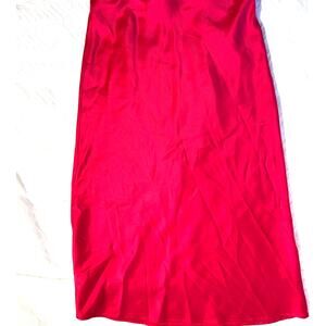 Rachel Zoe red midi pencil skirt